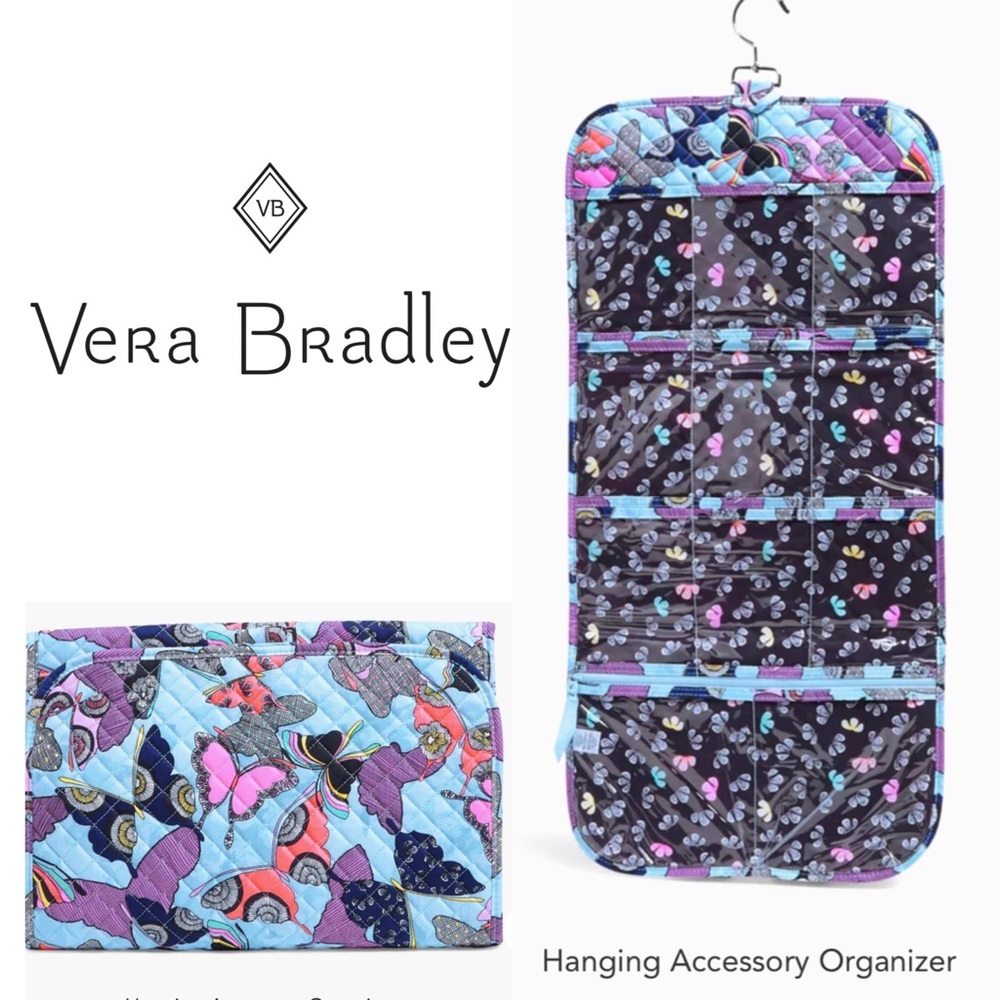 16.  NWT VERA BRADLEY $50 Hanging Accessory Organizer in Recycled Cotton